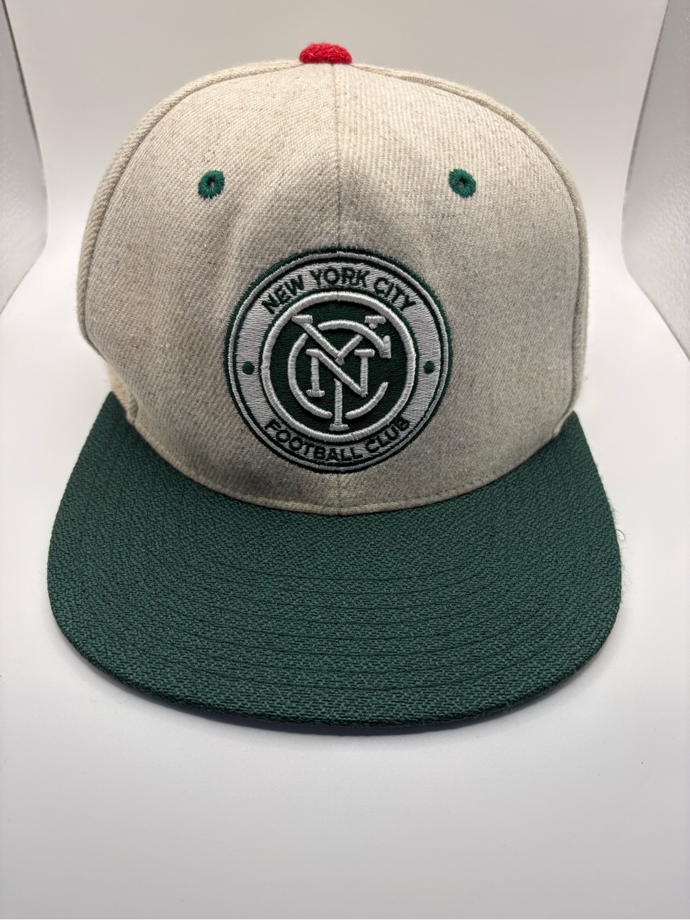 Mitchell & Ness NYCFC New York City FC MLS Snapback Hat Gray Green OSFA